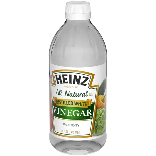 Vista 2 de Heinz Vinagre blanco destilado totalmente natural, 5% de acidez, 16 onzas líquidas (1 pinta)