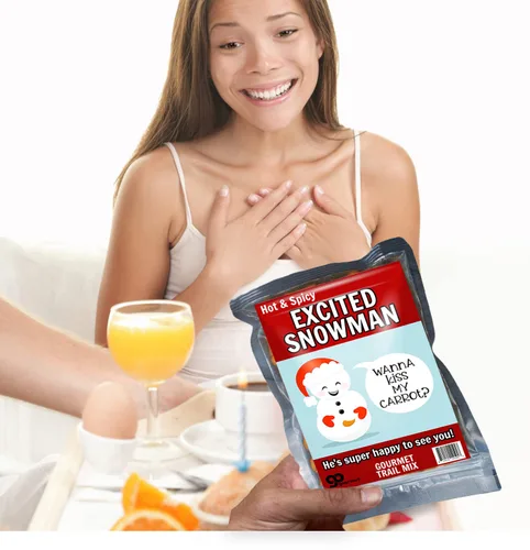 Vista 9 de Kiss My Carrot Trail Mix – Regalos traviesos de broma para mujeres – Divertidos regalos de muñeco de nieve para adultos – Regalo de comida picante