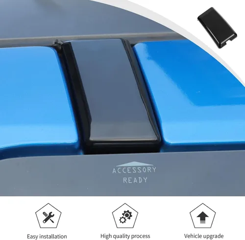Vista 6 de JWWY Cubierta protectora para tornillo de techo delantero Bronco para accesorios Ford Bronco 2/4 puertas 2021 2022 2023+ (ABS, negro)