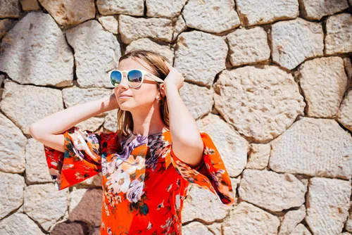 Vista 6 de Lentes de sol estilo ojo de gato, retro, vintage, antideslizantes, redondas, para hombres y mujeres, lentes polarizadosno polarizados, protección UV