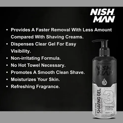 Vista 6 de Nishman Serie de Gel de Afeitar (03 SHAVE GEL, 13.5 fl oz)
