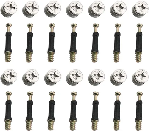 Vista 8 de Juego de 50 accesorios de conexión para muebles con taco, tuercas de bloqueo de leva y tornillos para armario y cajón de armario