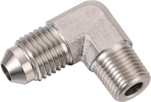 Vista 7 de 3AN macho acampanado a 1/8 NPT macho 45 grados adaptador de unión conector de tubería de acero inoxidable