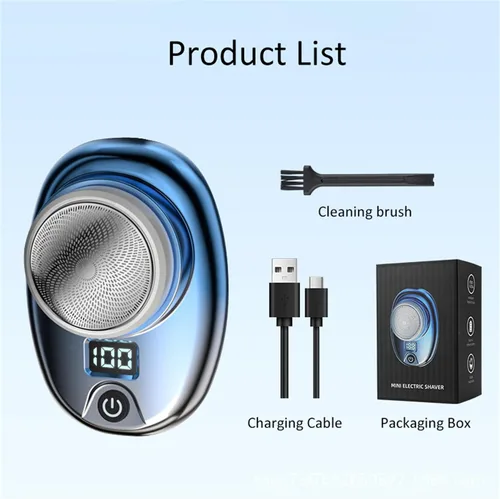 Vista 6 de Mini afeitadora portátil para hombre, Afeitadora EléCtrica para Hombre, Mini afeitadora eléctrica, mini afeitadora portátil (plateado)