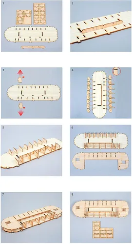 Vista 4 de YOUNGMODELER Kit de modelo de madera de escritorio Arca de Noé