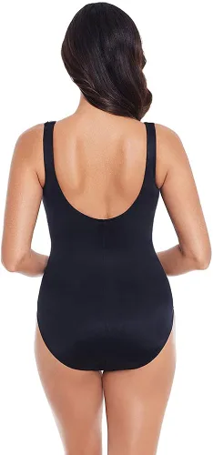 Vista 3 de Miraclesuit Traje de baño de una pieza para mujer It's a Wrap con control de abdomen, Boa Blues