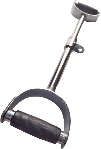 Vista 6 de Accesorio de cable de barra de presión LAT Pull Down Bar Pull Down Accesorios de máquina Barras en forma de V con asas de goma y colgador giratorio