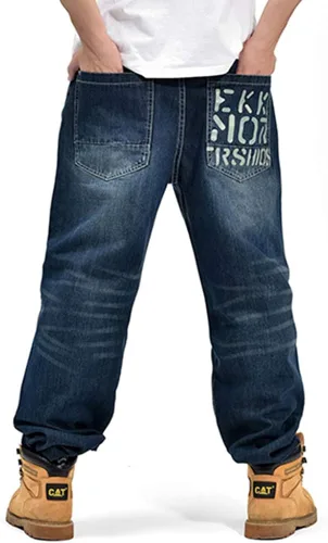 Vista 3 de Arlita pantalones vaqueros holgados para hombre con pierna recta