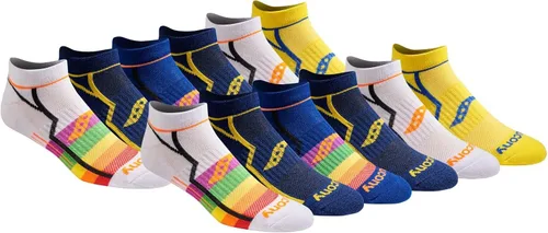 Vista 8 de Saucony Calcetines invisibles Rundry Bolt Performance para hombre, disponibles en tallas M-XXL (6, 12, 18 pares)