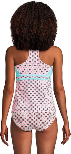 Vista 2 de Lands' End Traje de baño tankini resistente al cloro con cremallera frontal para mujer