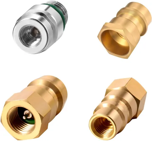 Vista 6 de Mudder 4 piezas R-12 a R-134a Kit de reequipamiento adaptador de CA SAE