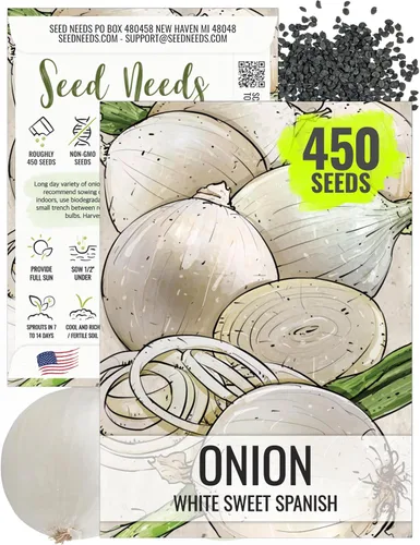 Vista 20 de Seed Needs Semillas de cebolla roja borgoña para plantar reliquia y sin OMG, 1 paquete