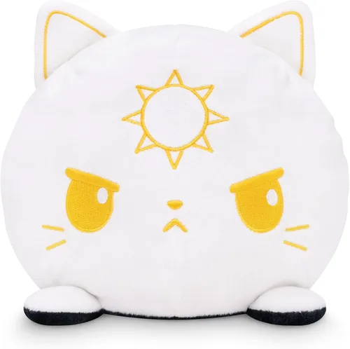 Vista 2 de TeeTurtle - Peluche reversible de gato con sol y luna de 6 pulgadas