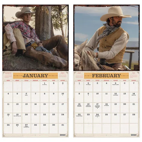 Vista 6 de 2026 Yellowstone From the Bunkhouse Wall Calendar