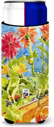 Vista 23 de Caroline's Treasures 6015LITERK Flower – Bird of Paradise Botella de vino Hugger Botella Enfriador de Frigorífico Hugger Funda Abrazadora Lavable a