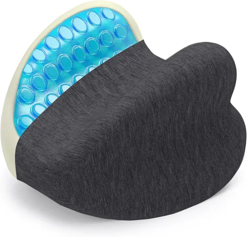 Vista 9 de Almohada de rodilla para personas que duermen de lado, almohada de espuma viscoelástica de gel refrescante para dormir de lado, en forma de corazón