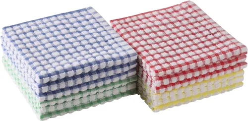 Vista 7 de Paños de cocina 12 piezas, trapos absorbentes de algodón a granel, paños de limpieza perfectos para uso doméstico y comercial
