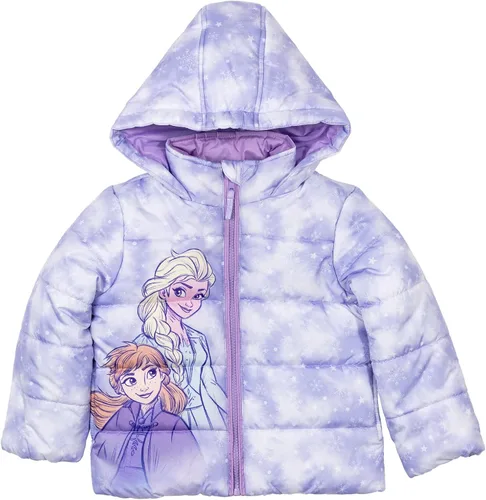 Vista 3 de Disney Frozen - Chaqueta acolchada con cremallera para niñas pequeñas (2T - 7-8)