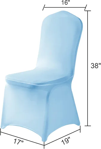 Vista 105 de Funda de elastano para silla, 12 unidades, fundas para silla, fundas para sillas de sala de estar, funda extraíble lavable y elástica para silla