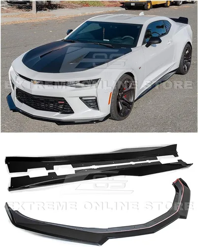 Vista 10 de Repuesto para modelos Chevrolet Camaro SS 2016 actuales / LT LS RS 2019 actuales Par de paneles basculantes para parachoques delantero estilo ZL1