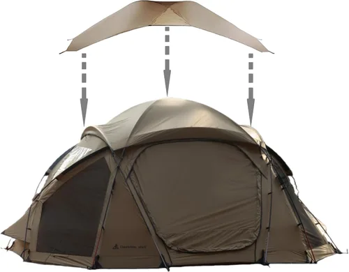 Vista 10 de Hot Tent with Stove Jack – 4 Season Waterproof & Windproof Shelter for 1–6 People, Lightweight for Camping, Hiking, Hunting & Fishing