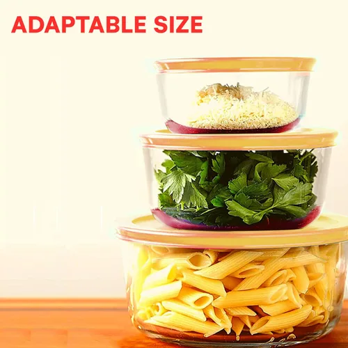 Vista 4 de Wood Grip - Tapas para recipientes redondos de vidrio Pyrex y Anchor - Tapas para recipientes de vidrio Pyrex - Tapas de repuesto