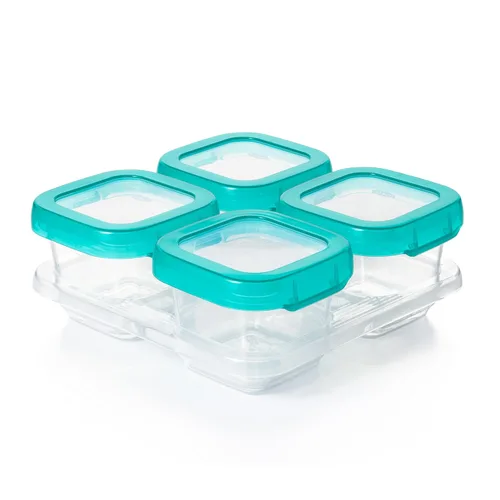Vista 11 de OXO Tot Baby Blocks - Contenedores de almacenamiento para congelador (2 onzas), ópalo