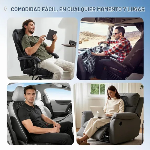 Vista 4 de Coverado Cojín de asiento refrescante para automóvil, funda de asiento transpirable ventilada con 3 ajustes de flujo de aire ajustables, almohadilla