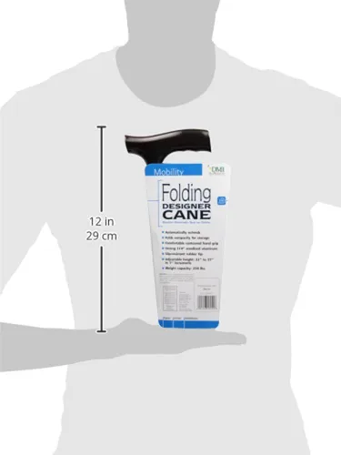 Vista 8 de DMI Bastón plegable de diseñador, bastón para caminar, bastón plegable para hombres y mujeres, apto para FSA y HSA, bastones para personas mayores