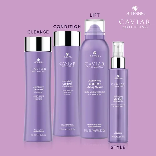 Vista 9 de Alterna Caviar Anti-Envejecimiento Multiplicación Volumen Styling Mist, 5 onzas, Para Cabello Fino, Delgado, Agarre Ligero, Libre de Sulfato