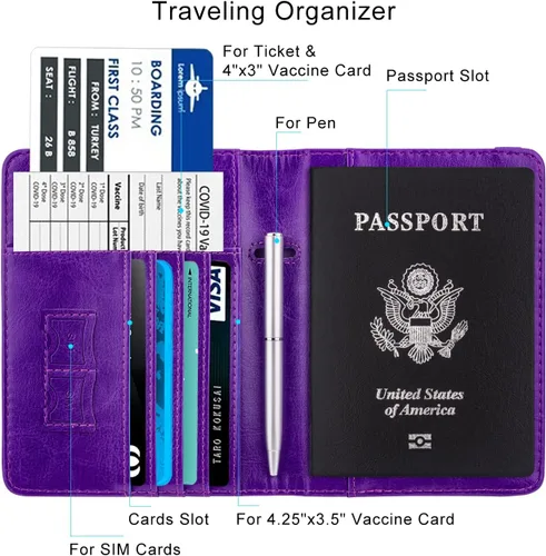 Vista 3 de Walnew RFID - Funda para pasaporte