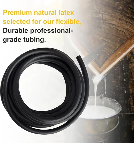 Vista 3 de Tubo de goma de látex natural de 1/4 pulgadas de diámetro exterior (0.236 in) x 1/8 pulgadas de diámetro interior (0.118 in) tubo de catapulta tubo