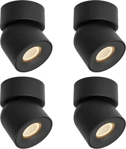 Vista 11 de Aisilan Luz LED de Techo Blanca para Interiores 9W Luminaria Montada en Superficie con Foco Giratorio de 360°, Regulable Blanco Cálido 3000K CRI 97+