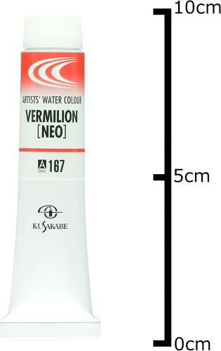 Vista 2 de Kusakabe Transparent Watercolor Paint, Vermilion Neo, 6.5 fl oz (20 ml) (No. 6)