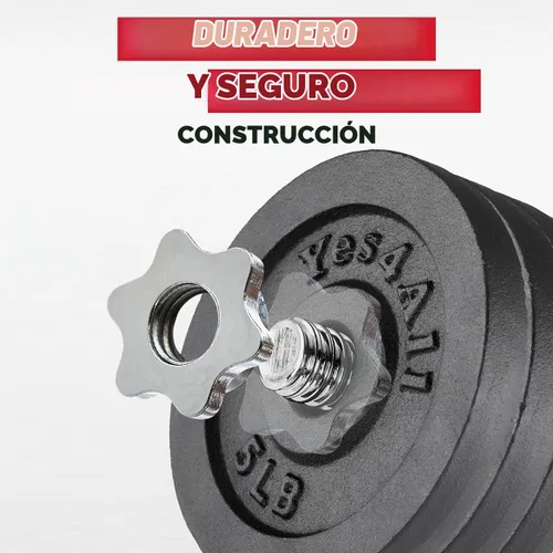 Vista 3 de Yes4All Old School Adjustable Dumbbell Set with Weight Plates, Star Lock Collars/Connector, 40lbs to 200lbs Adjustable Weight Plates Set
