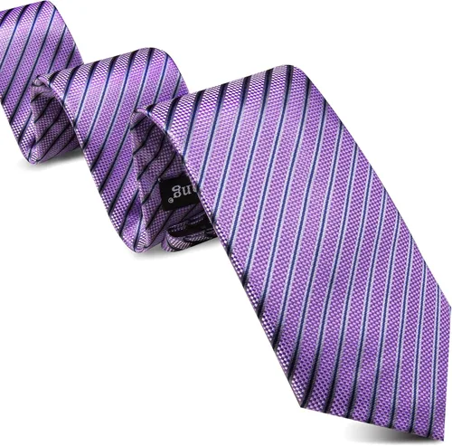 Vista 324 de Barry.Wang Juego de corbatas para hombre, corbata de seda a rayas, tejido a cuadros, gemelos formales, negocios, boda