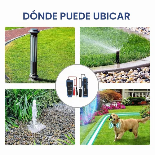 Vista 6 de Localizador de cables subterráneos y probador de cables F02 Pro con batería recargable de 1100 mAh para localizar cables y cables de control Gris
