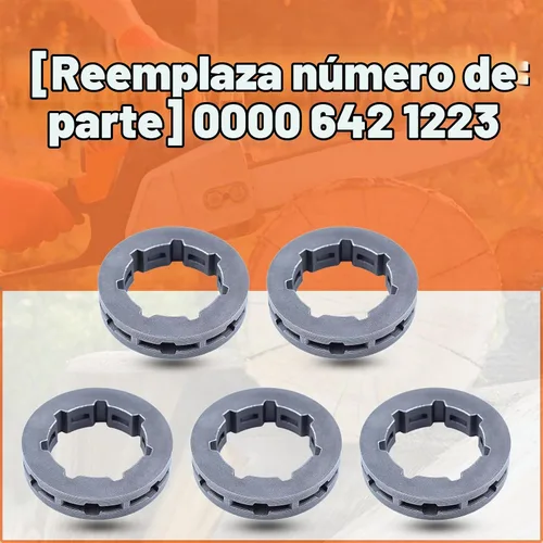 Vista 2 de Piñón de llanta 3/8 7T para Stihl MS660 066 MS650 064 MS661 MS460 046 MS461# 68210, rueda dentada