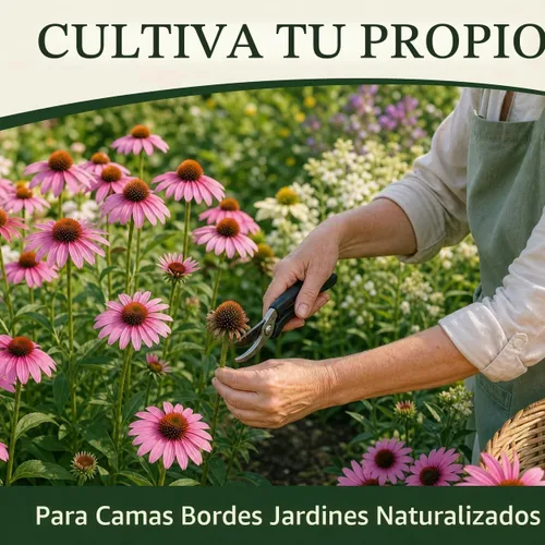Vista 2 de 100 semillas de Echinacea rosa – Semillas tradicionales sin OMG de equinácea para jardines perennes amigables con los polinizadores