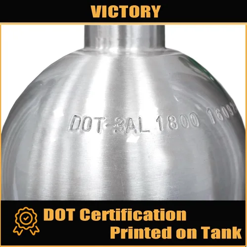 Vista 3 de Victory Cilindro de aluminio del tanque del CO2 de 5lb con la válvula CGA320