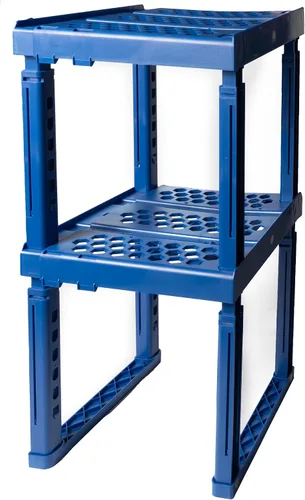Vista 7 de Piffny Estante Organizador para Casilleros, Ancho y Altura Ajustables, Apilable, Estante Ideal para Casilleros de Escuela, Oficina, Gimnasio