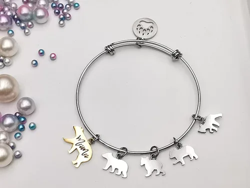Vista 3 de Mama Bear Charms Bracelets with 1 2 3 4 Cubs for Women