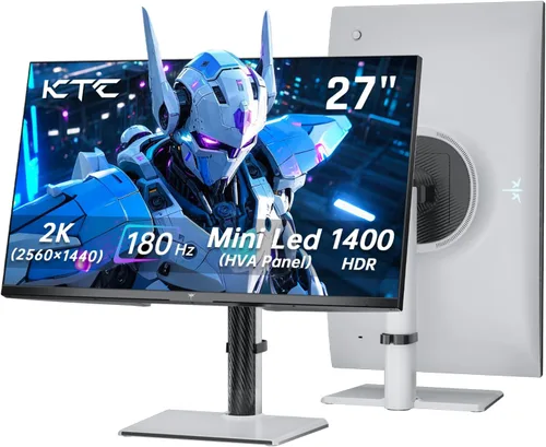Vista 15 de KTC Monitor para juegos de 24 pulgadas 180Hz - Monitores de computadora 2K 1440P, monitor IPS rápido con HDR 400, sincronización adaptativa, hasta