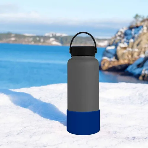 Vista 7 de NuRich Hydro - Funda protectora de silicona de boca ancha compatible con Hydroflask, Simple Modern y muchas más marcas de botellas de agua, tamaños