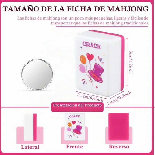 Vista 2 de Juego de 160 piezas de cumpleaños americano Mahjong de 1.2