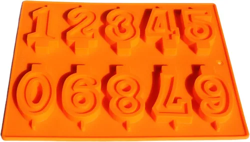 Vista 7 de X-Haibei Molde de silicona de caramelo de velas de números para decoración de helado de pastel de cumpleaños
