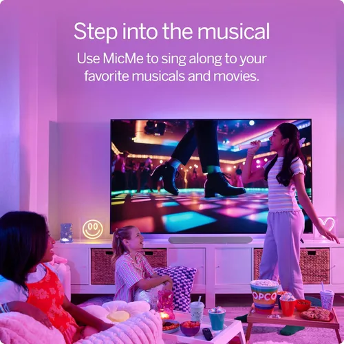 Vista 6 de VIZIO MicMe 2.1 Barra de sonido de karaoke, 2 micrófonos inalámbricos, subwoofer inalámbrico con Dolby Atmos, DTS:X, altavoz Bluetooth, compatible