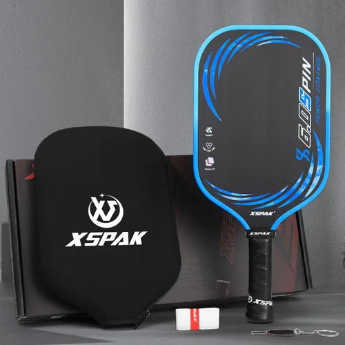 Vista 6 de Pickleball Paddle, T700 Carbon Fiber Abrasion-Resistant Surface, 19MM Polypropylene Honeycomb core, USAPA Approved, High Grit,The Sandwich Core Azul