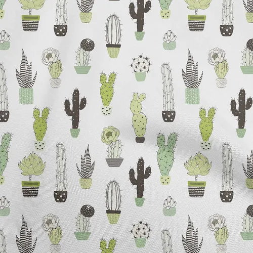 Vista 10 de oneOone Cotton Flex Black Fabric Cactus Quilting Supplies Print Sewing Fabric by The Yard 40 Inch Wide-9C