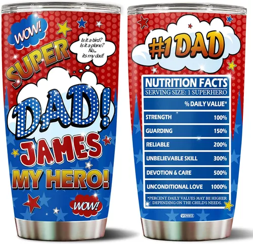 Vista 11 de Vaso personalizado de regalo para papá, regalos para padrastro de hija, hijo, niños, cumpleaños, Navidad, día del padre, regalo para padrastro, taza